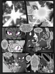 angry battle bluebean comic damage dialogue eeveelution english_text fan_character fan_comic female garden_of_eden generation_2_pokemon generation_3_pokemon generation_6_pokemon glowing glowing_eyes greyscale hi_res mawile monochrome nintendo pokemon pokemon_(species) semi-anthro shiny_pokemon sneasel sylveon text unavailable_at_source