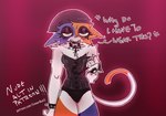 annoyed anthro beanie clothing collar female hat headgear headwear leash solo spiked_collar spikes thick_thighs sinnerbuns epic_games fortnite meow_skulls calico_cat domestic_cat felid feline felis mammal