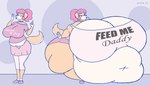 anthro before_and_after belly big_belly big_breasts big_butt bottomwear breasts butt clothing collar copyright_symbol deep_navel eyes_closed female footwear fur hair huge_belly huge_breasts huge_butt huge_thighs hyper hyper_belly hyper_breasts hyper_butt morbidly_obese morbidly_obese_anthro morbidly_obese_female multicolored_body multicolored_fur navel obese obese_anthro obese_female open_mouth overweight overweight_anthro overweight_female ponytail shirt shoes shorts skirt solo symbol text thick_thighs tongue tongue_out topwear two_tone_body two_tone_fur weight_gain satsumalord candi_(satsumalord) bird_dog canid canine canis cocker_spaniel domestic_dog hunting_dog labrador mammal mixed_breed retriever spaniel 2020 7:4 digital_media_(artwork) english_text hi_res sketch