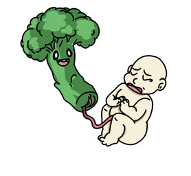 birth broccoli duo food neonate plant vegetable what where_is_your_god_now young luv_(artist) human mammal hi_res