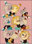 anthro bisexual bottomwear clothing female for_a_head glistening_eyelids gloves group group_kissing handwear kiss_on_lips kissing male male/female male/male mole_under_eye polyamory shorts skirt trio moraaaaaaa cuphead_(game) ot3_kiss_(meme) cuphead_(character) ms._chalice mugman animate_inanimate humanoid object_head comic digital_media_(artwork) hi_res meme brother_(lore) brothers_(lore) incest_(lore) sibling_(lore)