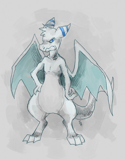 3_fingers 3_toes blue_ears feet feral fingers fur grey_background looking_at_viewer male simple_background solo tail toes white_body white_fur wings spacesmilodon mythology dragon mythological_creature mythological_scalie scalie 2014 absurd_res hi_res