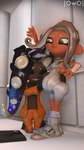 belly big_belly clothed clothing dark_body duo female female/female footwear pregnant pregnant_female pseudo_hair tentacle_hair tentacles thick_thighs thigh_gap thin_calves wide_hips owo_sfm nintendo splatoon agent_8_(splatoon) marina_(splatoon) animal_humanoid cephalopod cephalopod_humanoid humanoid marine marine_humanoid mollusk mollusk_humanoid octarian octoling 3d_(artwork) 4k 9:16 absurd_res digital_media_(artwork) hi_res source_filmmaker_(artwork)