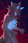 anthro arm_tuft blood blue_blood blue_eyes blue_horn blue_saliva blue_sclera bodily_fluids body_horror bone brown_body brown_fur brown_hair candy_gore colored_blood colored_saliva drooling elbow_tuft exposed_bone female fur gore guts hair horn intestines looking_at_viewer narrowed_eyes nude open_mouth organs painless_gore pupils ribs saliva shoulder_tuft solo teeth tentacles tuft unusual_blood unusual_bodily_fluids unusual_saliva white_pupils corzh77 species_request hi_res