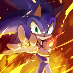 5_fingers blue_body blue_fur clothing digit_ring finger_ring fingers fire fire_background fur gloves green_eyes handwear jewelry looking_at_viewer male multicolored_body quills_(anatomy) reaching_towards_viewer ring solo tan_muzzle two_tone_body white_clothing white_gloves white_handwear lenmue0 sega sonic_and_the_secret_rings sonic_storybook_series sonic_the_hedgehog_(series) sonic_the_hedgehog eulipotyphlan hedgehog mammal 1:1 2014 icon portrait shaded three-quarter_portrait