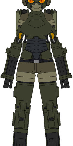 female gatling_gun gun machine machine_gun mecha ranged_weapon solo weapon igorkutuzov06 android robot