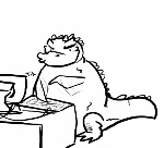 animated computer dino dinosaur open_mouth scalie sitting teeth tongue typing
Rating: Safe
Score: 11
User: tropicsurfer
Date: March 19, 2013