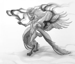 4_toes 4_wings 5_fingers ambiguous_gender anisodactyl anthro arm_tuft avian_feet beak cheek_tuft digitigrade elemental_manipulation facial_tuft feathered_wings feathers featureless_crotch feet fingers grey_beak magic_user multi_wing navel neck_tuft nude open_beak open_mouth pose scar shadow simple_background smile smoke smoke_manipulation solo spread_wings standing tail tail_feathers talons toes tongue tuft white_background wings tertia_decima damien_olivaw avian bat bird corvid corvus_(genus) hybrid mammal oscine passerine raven 2023 absurd_res dated digital_media_(artwork) full-length_portrait greyscale hi_res monochrome portrait signature three-quarter_portrait
