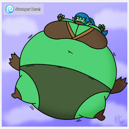 air_inflation belly belly_expansion big_belly big_breasts black_eyebrows blue_hair blue_sky body_inflation border bottomwear breast_expansion breasts brown_clothing brown_fingerless_gloves brown_footwear brown_gloves brown_handwear brown_shoes brown_topwear bursting_out_of_clothing clothing cloud empty_eyes expansion exposed_panties eyebrows female fingerless_gloves floating footwear gloves green_body green_clothing green_ears green_panties green_underwear hair handwear huge_belly huge_breasts humanoid_pointy_ears hyper hyper_belly hyper_breasts hyper_inflation immobile inflation mask motion_lines navel not_furry panties pointy_ears ponytail shoes sky solo spherical_inflation text tight_clothing topwear torn_bottomwear torn_clothing underwear white_border white_eyes worried neonkitty64 activision skylanders stealth_elf_(skylanders) elf humanoid 1:1 2026 colored digital_media_(artwork) english_text hi_res shaded signature