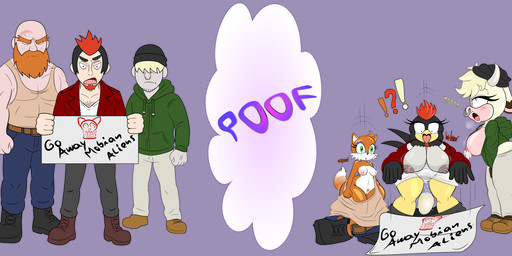 after_transformation animal_noises anthro areola beak beanie big_breasts bigotry black_body black_feathers blonde_hair blush boots bottomwear breast_growth breasts clothed clothing crossgender egg facial_piercing feathers female footwear fur gender_transformation genitals green_eyes grey_areola grey_nipples group growth hair hair_over_eyes hat headgear headwear hoodie human_to_anthro karmic_transformation leaking_breasts light_body light_skin male mooing mtf_transformation muscular muscular_human muscular_male nipples nose_piercing nose_ring open_beak open_clothing open_hoodie open_mouth open_topwear orange_body orange_fur oversized_bottomwear oversized_clothing oversized_topwear oviposition piercing pink_areola pink_nipples poof_effect poof_transformation protest pubes racism red_hair ring_piercing shirt shoes short_stackification shortstack shrinking size_difference size_transformation species_transformation tail tank_top text topwear transformation trio v-neck vaginal_oviposition vulva white_body white_fur myicrolewdz xxbluespinxx sega sonic_the_hedgehog_(series) avian bird bovid bovine cattle chicken chipmunk galliform ground_squirrel human mammal phasianid rodent sciurid absurd_res digital_drawing_(artwork) digital_media_(artwork) english_text hi_res