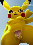 anthro anus bodily_fluids breasts brown_eyes clitoris cunnilingus duo electricity female genital_fluids genitals heart_eyes heart_symbol looking_at_viewer looking_down low-angle_view navel nippel open_mouth oral pussy recording satisfied sex sky smile spread_pussy spreading teeth text vaginal vaginal_fluids yellow_body silavos nintendo pokemon generation_1_pokemon mammal pikachu pokemon_(species) rodent hi_res watermark