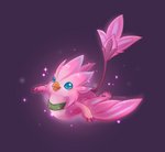 beak blue_eyes fur pink_body pink_fur purple_background simple_background smile pheloniblazyk league_of_legends riot_games teamfight_tactics tencent 2020 digital_media_(artwork) hi_res