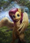 2018 absurd_res ambient_arthropod ambient_butterfly ambient_insect arthropod blue_eyes butterfly detailed_ambient_creature detailed_background duo equid equine feathered_wings feathers female feral fluttershy_(mlp) friendship_is_magic fur hasbro hi_res hooves huge_filesize insect lake lepidopteran looking_at_viewer mammal mountain my_little_pony mythological_creature mythological_equine mythology on_wing open_mouth pegasus solo_focus tongue water wings zilvart