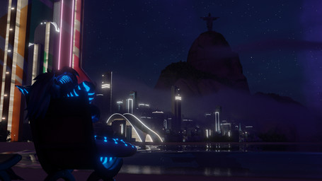 anthro beach building christ_the_redeemer city city_background cityscape female glistening glistening_body glowing glowing_body glowing_stripes hair modern_architecture neon_lights night rear_view rio_de_janeiro skyscraper solo stripes nikatypaguy annoad_(modeler) warfaremachine_(modeler) nika_sharkeh warfare_nika aquatic fish requiem_shark shark tiger_shark 16:9 3d_(artwork) blender_(artwork) blender_cycles_(artwork) digital_media_(artwork) hi_res widescreen