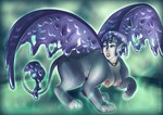 collar female feral nipple_piercing nipples paws piercing slime solo tail tail_tuft tuft wings oracle_sphinx mythology felid goo_creature hybrid mammal mythological_creature mythological_sphinx