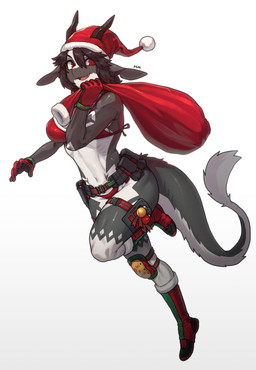 anthro boots breasts christmas_clothing christmas_headwear clothing costume female footwear fur hair hat headgear headwear holidays medium_breasts plantigrade red_eyes sack santa_costume santa_hat shoes solo tail pgm300 christmas mythology chabett dragon furred_dragon furred_scalie mythological_creature mythological_scalie reptile scalie wingless_dragon 2022 absurd_res digital_media_(artwork) hi_res signature