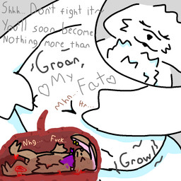 ambiguous_gender digestion gore heart_symbol internal onomatopoeia rumbling_stomach sound_effects teasing text vore chimerasofthesoutheastmeadows syanka lagomorph leporid mammal rabbit 1:1