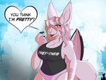 ambiguous_gender anthro bat_wings dialogue female membrane_(anatomy) membranous_wings pronouns simple_background slightly_chubby solo text wings maxim_theos bat mammal 4:3 english_text hi_res shaded nonbinary_(lore)