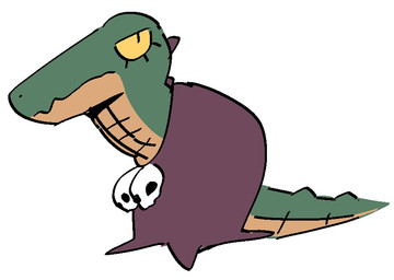 anthro bone clothed clothed_anthro clothed_female clothing countershading eyelashes female female_anthro front_view green_body narrowed_eyes simple_background skull solo tail tail_ridge white_background yellow_body yellow_countershading yellow_sclera xarop77 alligator alligatorid crocodilian reptile scalie 2025 digital_drawing_(artwork) digital_media_(artwork) english_description full-length_portrait portrait