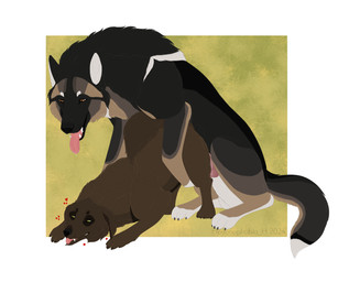 amber_eyes beard breath brown_body brown_fur duo facial_hair fangs female feral fur green_eyes male male/female panting red_eyes size_difference teeth tongue tongue_out hedonophobia_h mythology ashen_(vinny_the_wolf) hed_(hedonophobia_h) canid canine canis domestic_dog hybrid mammal mythological_canine mythological_creature werecanid werecanine werecreature werewolf wolf 6:5 absurd_res hi_res