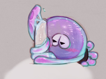 ambiguous_gender duo faceless_character faceless_male first_person_view genitals male penis penis_on_face slime squish tentacles wrapped_arms miii_cho nintendo splatoon aquatic cnidarian jellyfish medusozoan 4:3