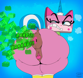 animal_genitalia animal_vulva anus big_butt blue_eyes breath butt butt_focus clenched_teeth dock_(anatomy) equine_anus equine_genitalia equine_vulva eyebrows fart fart_cloud fart_fetish female feral genitals green_fart_cloud horn huge_butt lego_brick narrowed_eyes onomatopoeia panting puffy_anus rear_view simple_background solo sound_effects squint tail teeth text thick_thighs unicorn_horn unusual_fart vulva wide_hips skunk_bunk lego mythology the_lego_movie unikitty domestic_cat equid equine felid feline felis mammal mythological_creature mythological_equine unicorn hi_res