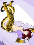 bed breasts clothing female furniture hair nightwear panties paws red_hair solo underwear holtz daemon_longtail animal_humanoid cheetah felid felid_humanoid feline humanoid hybrid mammal mammal_humanoid 3:4 absurd_res hi_res