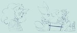 anthro being_watched duo female flannel_shirt inner_ear_fluff laundry looking_at_another male male/female paws slice_of_life smile tuft elicazzz nintendo pokemon eli_(elicazz) braixen canid canine domestic_cat felid feline felis fox generation_6_pokemon mammal pokemon_(species) hi_res nonbinary_(lore)