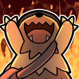 bag brown_body brown_fur claws clothing emote fire fur hat headgear headwear hell blitzdrachin conditional_dnp nintendo pokemon generation_3_pokemon pokemon_(species) zigzagoon 1:1 icon low_res