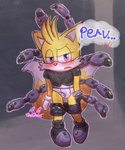 angry blush bottomwear bottomwear_down briefs clothed clothing embarrassed exhibitionism male pants pants_down partially_clothed presenting solo underwear onechan netflix sega sonic_prime sonic_the_hedgehog_(series) miles_prower tails_nine