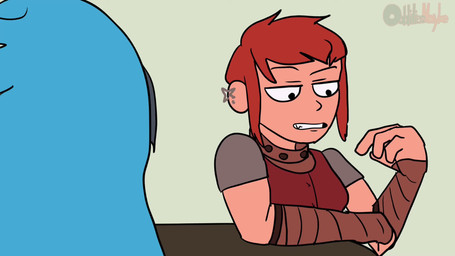 anthro beak black_body black_hair black_skin brown_body brown_fur dialogue ear_piercing female feral fur furniture gesture group hair hand_gesture male middle_finger ons orange_hair piercing pointing profanity racial_slur slur stare staring_off table yelling odditiesmaybe sound_warning blue_sky_studios ferdinand_(film) ice_age_(series) nimona rio_(series) spies_in_disguise blu_(rio) ferdinand_the_bull jewel_(rio) lance_sterling manfred_(ice_age) nimona_(nimona) avian bird bovid bovine cattle elephantid human macaw mammal mammoth neotropical_parrot parrot prehistoric_species proboscidean spix's_macaw true_parrot 16:9 2d_animation animated frame_by_frame hi_res long_playtime loop sound webm widescreen