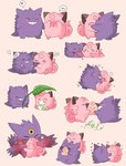 bandage blush clefairy cleffa duo egg embrace father_(lore) father_and_child_(lore) female generation_1_pokemon generation_2_pokemon generation_6_pokemon gengar grin heart_symbol hi_res hug kissing_hand leaf male male/female mega_evolution mega_gengar mother_(lore) mother_and_child_(lore) nintendo panicpuppy parent_(lore) parent_and_child_(lore) pokemon pokemon_(species) romantic romantic_couple sex smile wings
