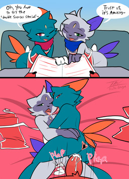 anthro anus bodily_fluids cafe cum cum_inside duo female female/female genital_fluids group male male/female penetration spreading text trio vaginal vaginal_penetration prate-dragon nintendo pokemon kelly_(prate) kelsie_(prate) generation_2_pokemon generation_8_pokemon hisuian_form hisuian_sneasel pokemon_(species) regional_form_(pokemon) sneasel absurd_res english_text hi_res