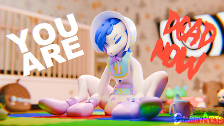 ageplay angry anthro blue_hair bodily_fluids bonnet clothed clothing crib diaper diaper_fetish embarrassed fur genital_fluids hair handwear hat headgear headwear humiliation humiliation_fetish infantilism male mittens roleplay sitting solo speech_bubble unclean_diaper urine used_diaper using_diaper wearing_diaper wet_diaper wetting wetting_diaper white_body snubbyarts snubby mammal wickerbeast 16:9 3d_(artwork) 4k absurd_res digital_media_(artwork) hi_res huge_filesize widescreen