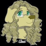 1:1 2022 absurd_res alpha_channel anthro bird_dog blonde_hair bust_portrait canid canine canis chest_tuft curled_hair digital_drawing_(artwork) digital_media_(artwork) domestic_dog eyewear female floppy_ears fur glasses golden_retriever great_dane green_eyes hair hi_res hunting_dog looking_at_viewer mammal mastiff mature_female mixed_breed molosser portrait retriever simple_background smile solo transparent_background tuft yellow_body yellow_fur zer0rebel4