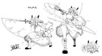 big_breasts boots bottomwear breasts clothed clothing female footwear hair hair_over_eye holding_object holding_weapon horn huge_breasts long_hair one_eye_obstructed scabbard shoes skirt solo text water weapon yoshida_hideyuki kemono_friends yak_(kemono_friends) animal_humanoid bovid bovid_humanoid bovine bovine_humanoid humanoid mammal mammal_humanoid yak_humanoid 2020 greyscale hi_res japanese_text monochrome signature translation_request