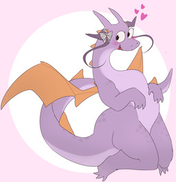 accessory anthro blush blush_lines female furgonomics heart_symbol horn horn_accessory horn_ribbon membrane_(anatomy) membranous_wings ribbons solo wings weeeeps hololive mythology vtuber coco_kiryu dragon mythological_creature mythological_scalie scalie 2021 hi_res