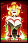 alpha_channel alternate_species animal_humanoid big_breasts blonde_hair blue_eyes border bowser bowsette_meme breasts clothed clothing collar crossgender crown fangs female hair headgear hi_res horn humanoid humanoidized koopa mario_bros meme nintendo open_mouth scalie simple_background slime spiked_collar spikes super_crown swimwear teeth text thick_thighs transparent_border twistedlilheart wide_hips