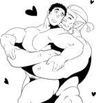 abs big_dom_small_sub big_muscles black_hair carrying_another carrying_partner dominant duo fangs guppo hair hi_res holding_partner hug human human_on_humanoid humanoid humanoid_pointy_ears interspecies intimate larger_humanoid larger_male male male/male mammal muscular muscular_human muscular_humanoid muscular_male nude orc pecs ponytail romantic romantic_couple size_difference smaller_human smaller_male teeth