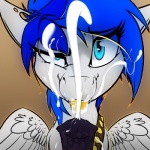 animal_genitalia animal_penis blue_hair bodily_fluids cum cum_in_hair cum_in_mouth cum_inside cum_on_face cum_on_tongue cumshot disembodied_penis duo ejaculation equine_genitalia equine_penis erection feathered_wings feathers female female_focus first_person_view fur genital_fluids genitals grey_penis hair half-closed_eyes male male/female narrowed_eyes orgasm penis simple_background smile solo_focus tongue tongue_out white_body white_fur wings ralek hasbro my_little_pony fan_character sapphire_(ralek) equid equine horse mammal pony 1:1