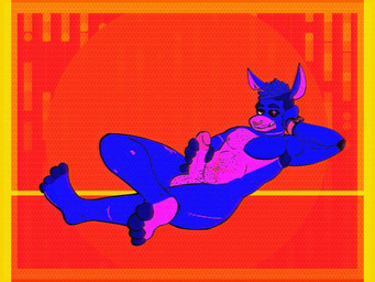 anthro body_hair bright_colors circumcised cybernetic_arm cybernetic_limb cybernetics cyberpunk facial_piercing feet foot_focus genitals looking_at_viewer machine male masturbation nose_piercing nose_ring nude penis piercing ring_piercing scar solo cielvonaefenleoht punk_ass_pirate_donkey punk_orehoof asinus cyborg donkey equid equine mammal 4:3 hi_res