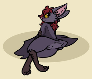 amber_eyes anthro anus butt choker choker_only claws ear_piercing eyelashes feet female fur genitals hair jewelry looking_at_viewer membrane_(anatomy) membranous_wings necklace necklace_only nipples nude piercing pose presenting presenting_hindquarters purple_body purple_fur purple_nipples rear_view red_hair scut_tail short_tail simple_background slim smile solo tail toe_claws toes tuft vulva winged_arms wings yellow_eyes bizart velika_(bizart) bat flying_fox mammal megabat 2026 aliasing digital_media_(artwork) pinup