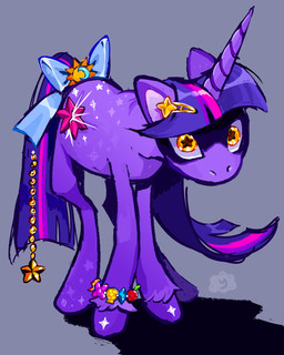 accessory bow_ribbon cutie_mark female feral fur furgonomics hair hair_accessory hairclip horn purple_body purple_fur ribbons solo starry_eyes tail tail_accessory tail_bow tail_ribbon unicorn_horn cracklewink friendship_is_magic hasbro my_little_pony mythology twilight_sparkle_(mlp) equid equine mammal mythological_creature mythological_equine unicorn 4:5 absurd_res hi_res