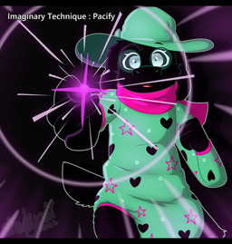 4_fingers ambiguous_gender anthro big_diaper black_background black_body black_fur black_tail clean_diaper clothed clothing dialogue diaper diaper_fetish diaper_under_clothing diaper_under_onesie eyewear fingers fist fur glasses green_clothing green_hat green_headwear hat head_horn headgear headwear heart_symbol hollow_purple_(jujutsu_kaisen) horn looking_at_viewer magic magic_user onesie open_mouth pink_scarf scarf simple_background snapping_fingers solo standing tail text wearing_diaper wearing_glasses wide_eyed wizard_hat shadyadi deltarune jujutsu_kaisen undertale_(series) ralsei bovid caprine darkner goat mammal 2024 artist_name english_text hi_res letterbox portrait signature three-quarter_portrait male_(lore)