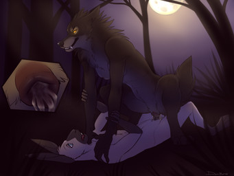 anatomically_correct anatomically_correct_genitalia anatomically_correct_vulva animal_genitalia animal_vulva anthro big_ears black_body black_claws black_fur black_lips black_nose black_pawpads black_sclera blue_eyes bodily_fluids breasts canine_genitalia canine_vulva claws cowgirl_position cum cum_in_vagina cum_inside cum_on_penis detailed_background digitigrade dominant dominant_female duo ears_back erection eye_contact fangs feet female female_on_top female_penetrated forest from_front_position full_moon fur genital_fluids genitals gloves_(marking) glowing glowing_eyes grass grey_body grey_fur hindpaw humanoid_hands interspecies leg_markings lips long_mouth looking_at_another looking_down looking_up lying male male/female male_on_bottom male_penetrating male_penetrating_female markings moon nature night nipples nude on_back on_bottom on_top open_mouth outside pawpads paws penetration penile penile_penetration penis penis_in_vagina pivoted_ears plant predator/prey sex snout socks_(marking) spread_legs spreading submissive submissive_male teeth tongue tree vaginal vaginal_penetration vulva white_body white_fur yellow_eyes xenoforge mythology ash_(panzardragon) canid canine canis lagomorph leporid mammal mythological_canine mythological_creature rabbit werecanid werecanine werecreature werewolf wolf 2015 4:3 hi_res