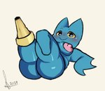 anthro belly big_butt blue_body breasts butt female pegleg simple_background slightly_chubby slightly_chubby_female smile smiley_face solo thick_thighs weights yellow_eyes samirachuni cartoon_network mao_mao:_heroes_of_pure_heart adorabat bat mammal