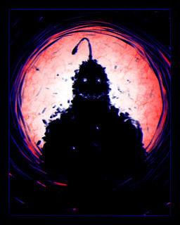 anthro black_background blurry_vision border lure_(anatomy) male red_background silhouette simple_background smile solo sharkinthepark anvil_(sharkinthepark) anglerfish aquatic fish monster 2025 4:5 absurd_res black_and_white comic hi_res monochrome