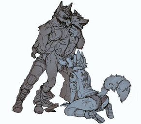 ambiguous_fluids anal anal_penetration anthro anthro_on_anthro anthro_penetrated anthro_penetrating anthro_penetrating_anthro arm_support balls biped bisexual bisexual_sandwich bodily_fluids butt clothing erection fellatio female female_penetrated fingering forward_arm_support fur genitals group group_sex hair humanoid_genitalia humanoid_penis interspecies intraspecies jacket male male/female male/male male_penetrated male_penetrating male_penetrating_female male_penetrating_male masturbating_while_penetrated masturbation mixed_sandwich_position mmf_threesome oral oral_while_penetrated penetrating_while_penetrated penetration penile penile_penetration penis sandwich_position sex simple_background standing standing_sex sucked_and_plowed text text_on_clothing text_on_jacket text_on_topwear threesome tongue topwear trio vaginal vaginal_fingering vaginal_masturbation vulva white_background tzarvolver nintendo star_fox fox_mccloud krystal_(star_fox) wolf_o'donnell canid canine canis fox mammal wolf 2019 digital_media_(artwork) english_text monochrome sketch