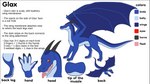 absurd_res border dragon english_text feral glax glax_(artist) grey_border hi_res membrane_(anatomy) membranous_wings model_sheet mythological_creature mythological_scalie mythology quadruped scalie simple_background solo tail text vector_art wings