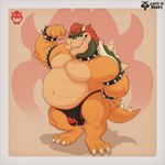 anthro biceps briefs bulge clothing eyebrows flexing grin hair horn male red_hair shell smile smug solo spiked_shell spikes spikes_(anatomy) thick_eyebrows underwear catsnbriefs cedamuc1 oiruse mario_bros nintendo bowser koopa scalie 1:1 hi_res